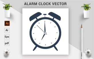 Clean - Alarm Clock - Vector Image