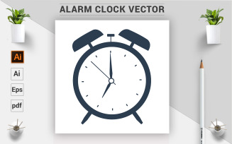 Clean - Alarm Clock - Vector Image