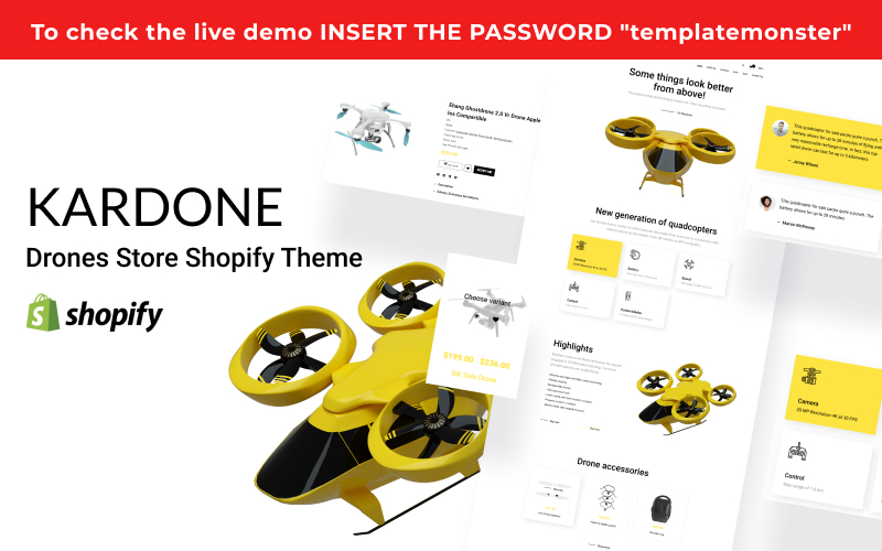 Template #124521 Product Drone Webdesign Template - Logo template Preview