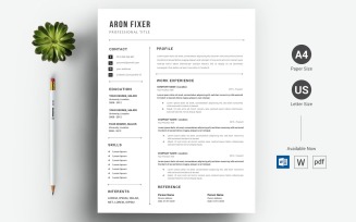 Aron Fixer - CV Resume Template