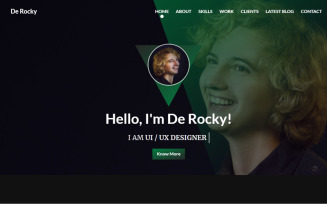De Rocky - Personal Portfolio Landing Page Template