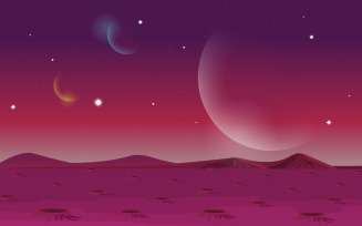 Landscape of Planet Sky - Illustration