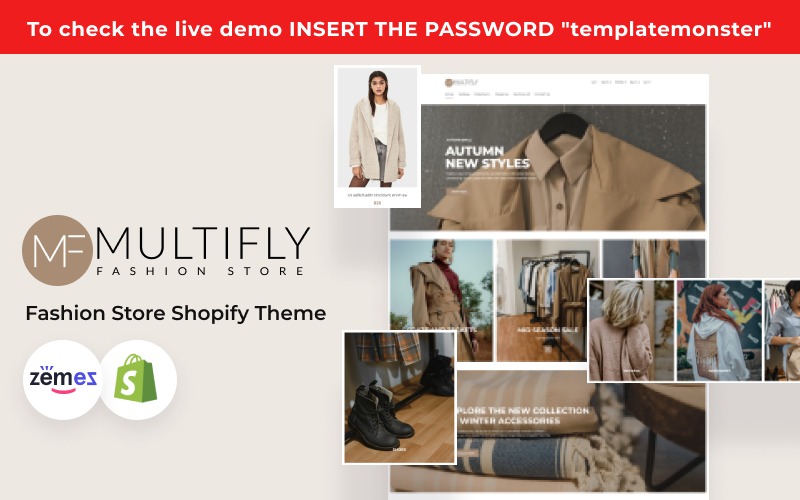 "Multifly - Modern Fashion Store Template" Responsive Shopify Thema №124755