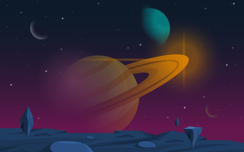 Saturn Planet Space - Illustration