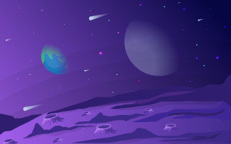 Space Planet Surface - Illustration
