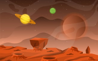 Surface of Planet Sky - Illustration