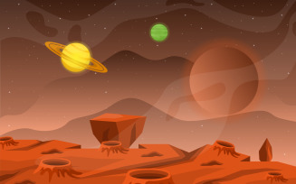 Surface of Planet Sky - Illustration
