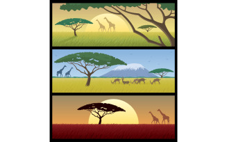 Africa Landscapes - Illustration