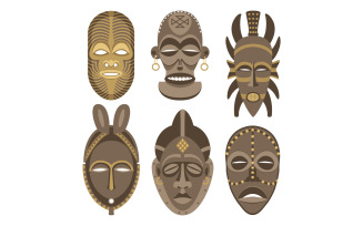 African Masks - Illustration