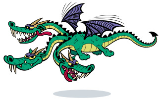 Cartoon Dragon - Illustration
