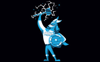 Cartoon Thor - Illustration