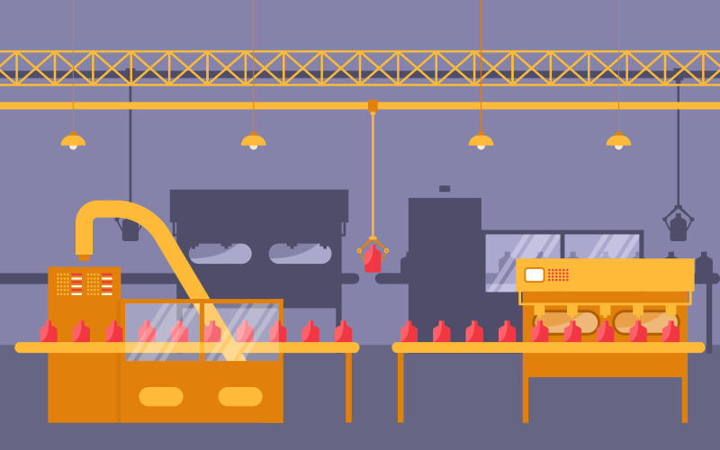 Conveyor Automatic Production - Illustration