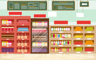 Interior Grocery Retail - Illustration