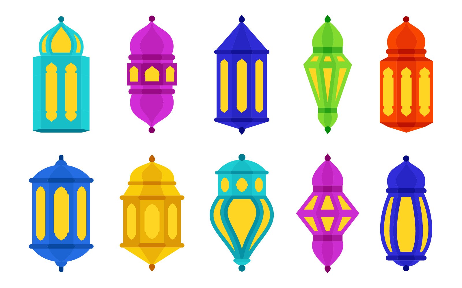Kit Graphique #125027 Colorful Islamique Divers Modles Web - Logo template Preview