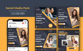Digital Business Marketing Post Social Media Template