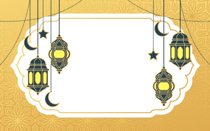 Golden Decorative Lantern Background