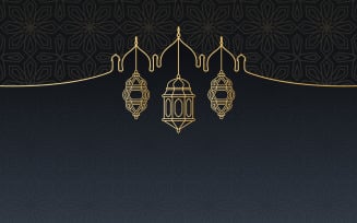 Lantern Islamic Card Background