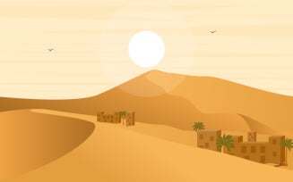 Arabian House Desert - Illustration