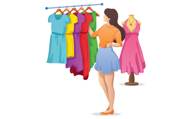 Choosing Dress - Illustration