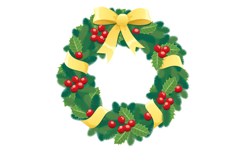 Christmas Wreath - Illustration