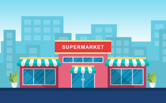 Grocery Retail Exterior - Illustration