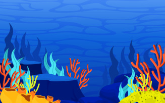 Ocean Coral Underwater - Illustration