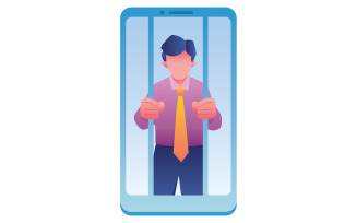 Prisoner of Smartphone - Illustration