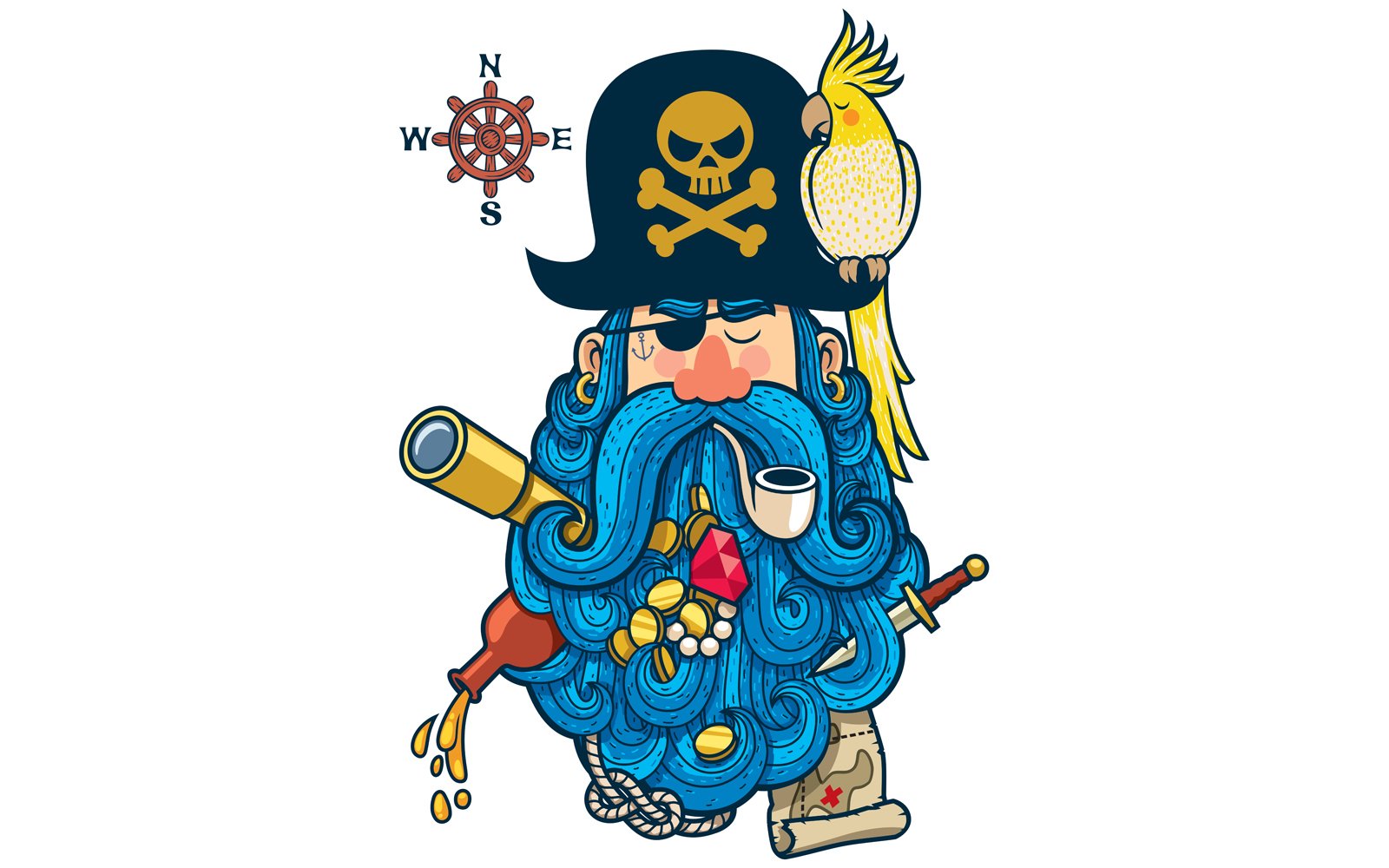 Kit Graphique #125292 Pirate Capitaine Divers Modles Web - Logo template Preview