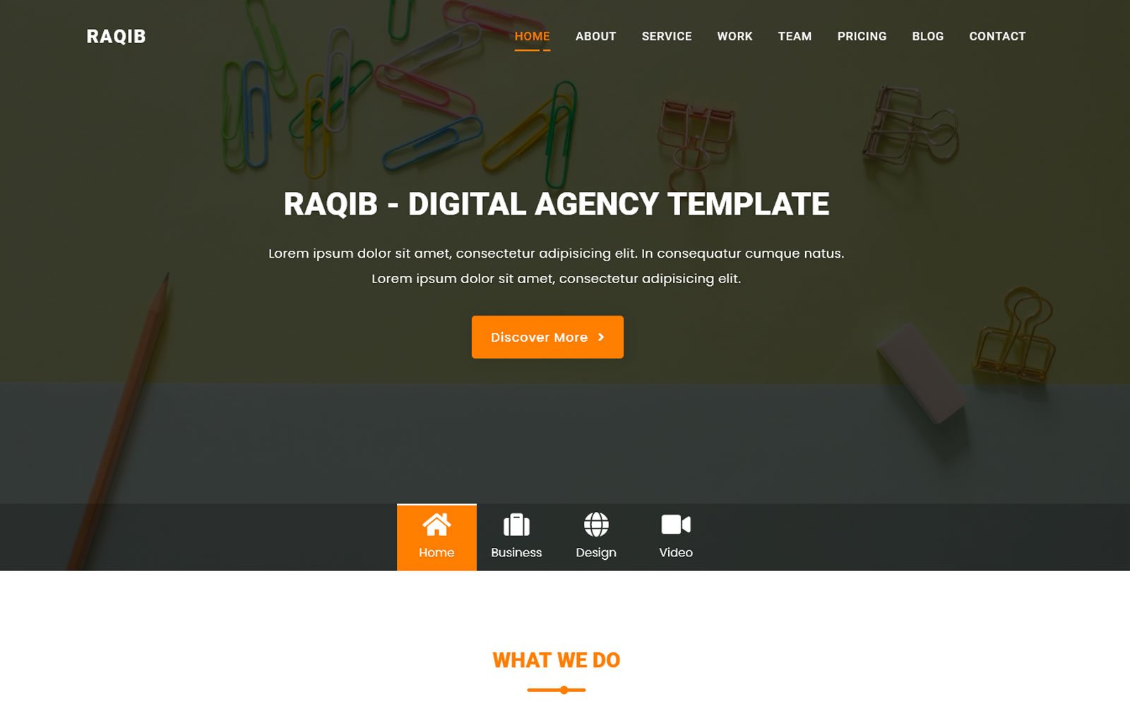 Ar-Raqib - Busniess & Consulting Agency Landing Page Template