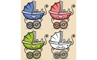 Baby Stroller - Illustration