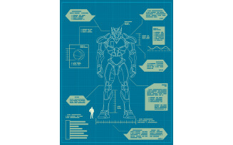Giant Robot Blueprint - Illustration