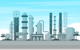 Industrial Area Manufacturing - Illustration