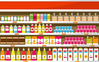 Modern Department Grocery - Illustration