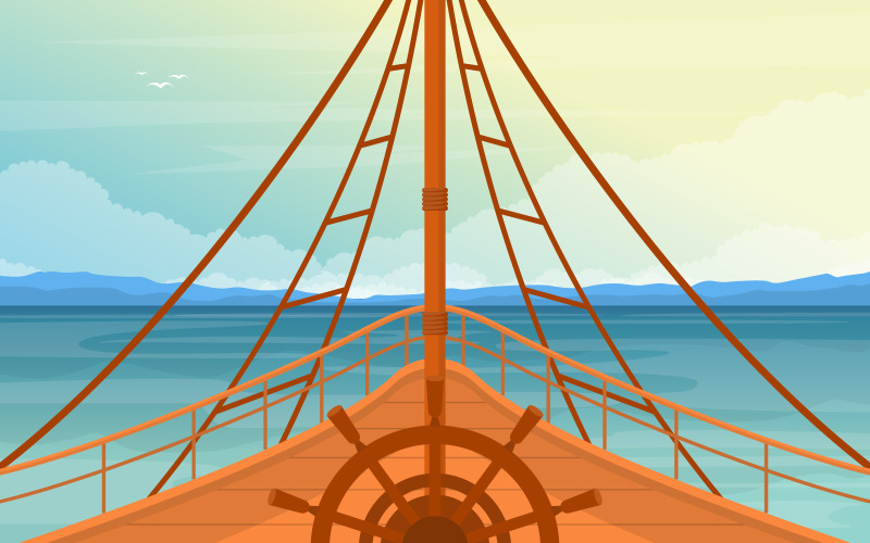 Cruise Ship Wheel - Illustration