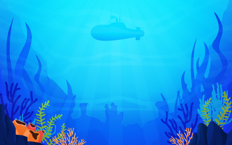 Submarine Explore Underwater - Illustration