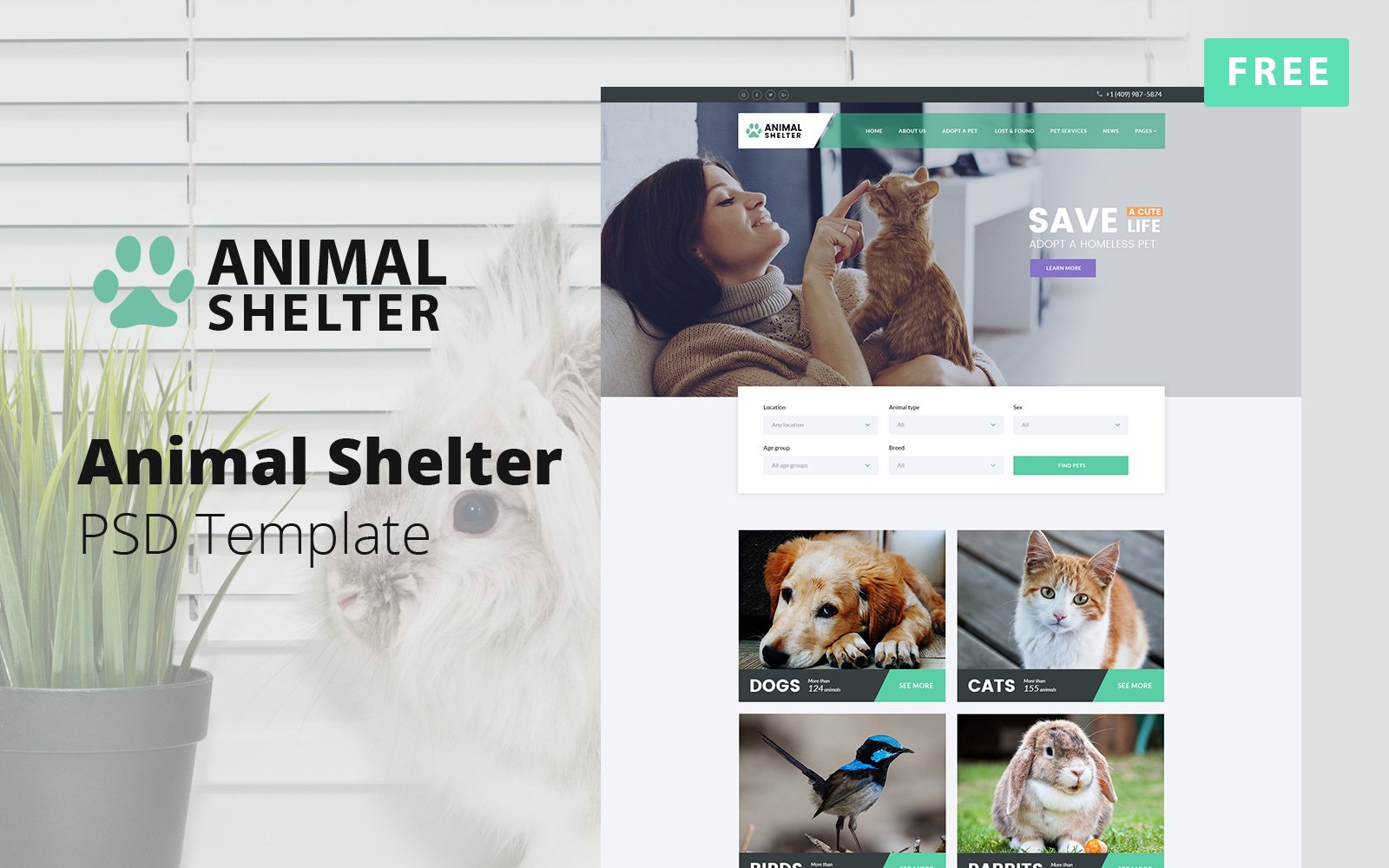 Template #125691 Animals Breeder Webdesign Template - Logo template Preview