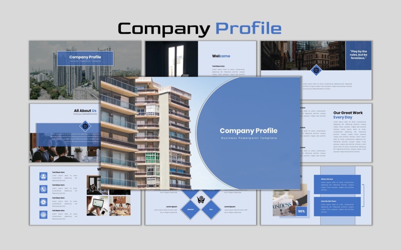Company Profile - Creative Business PowerPoint template PowerPoint Template