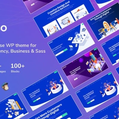 Mombo - Multipurpose Startup Agency and SaaS WordPress Theme #125689
