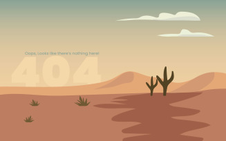 404 Desert Page - Illustration