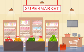 Modern Retail Grocery - Illustration