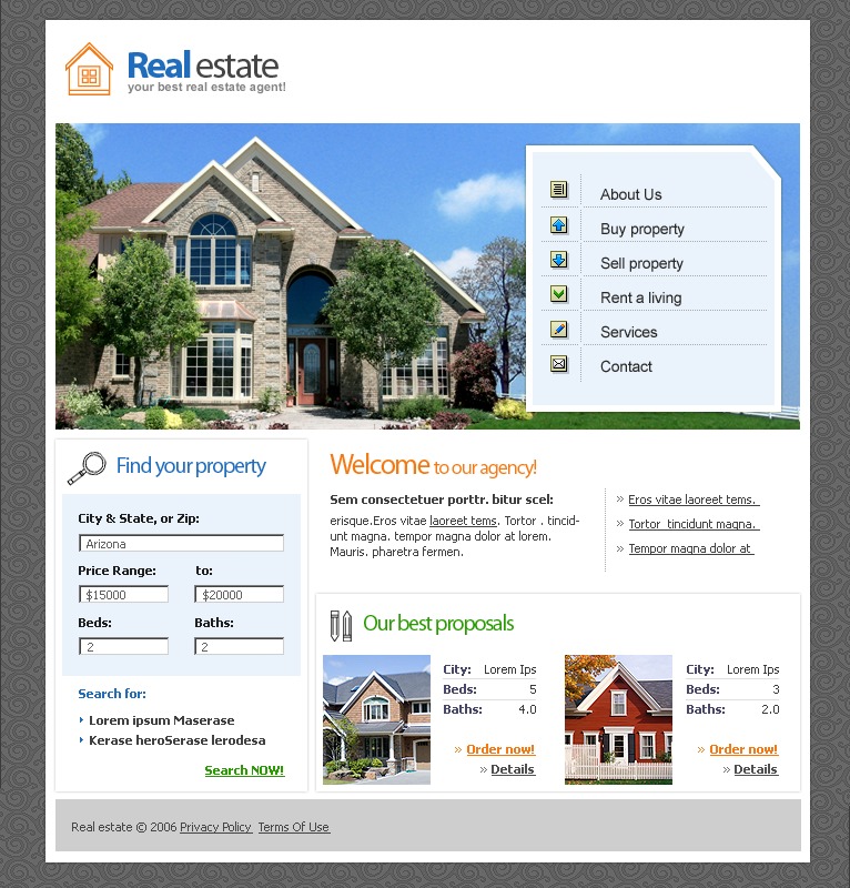 Website Templates For Real Estate Agents | real estate agency website template 12600 Website Templates For Real Estate Agents | real estate agency website template 12600