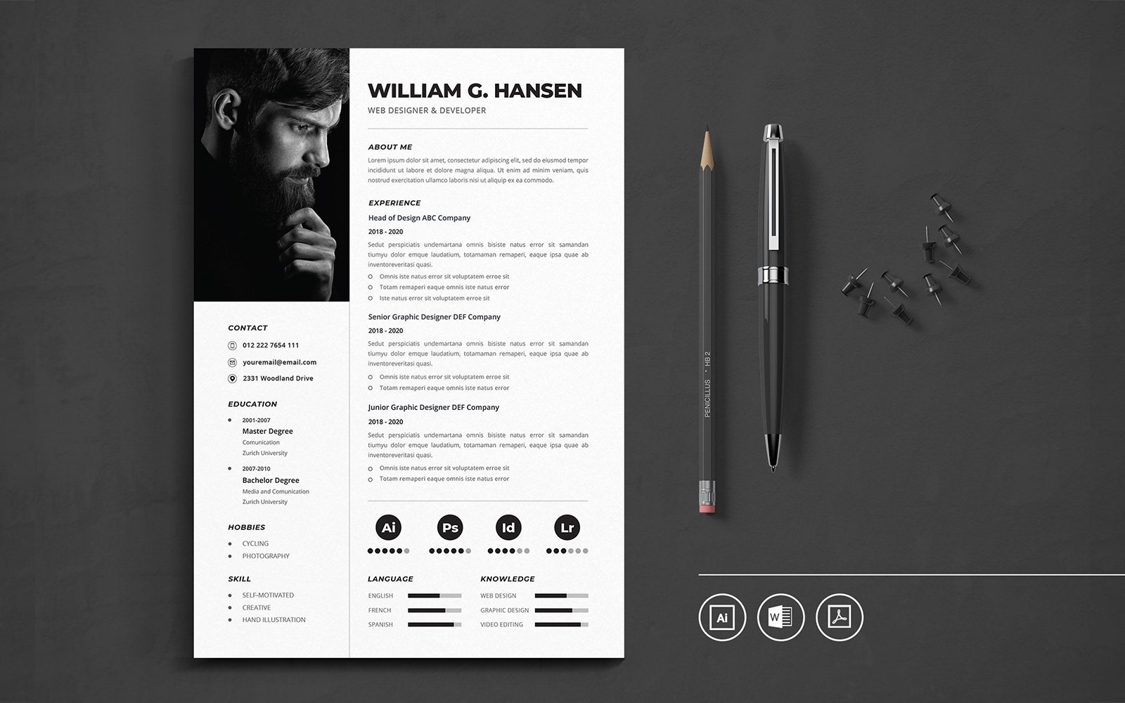 Kit Graphique #126200 Resume Cv Divers Modles Web - Logo template Preview