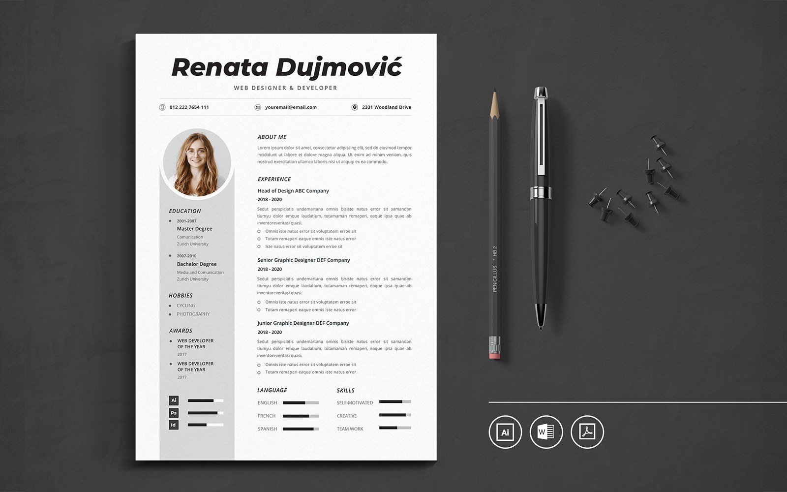 Kit Graphique #126206 Resume Cv Divers Modles Web - Logo template Preview