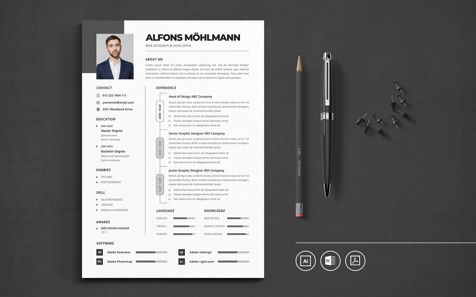 Kit Graphique #126214 Resume Cv Divers Modles Web - Logo template Preview