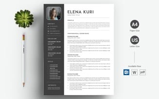 Elena Kuri - CV Resume Template