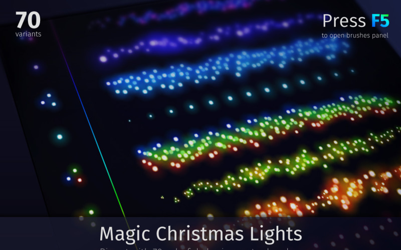 Magic Christmas Lights - Vector Image Vector Graphic