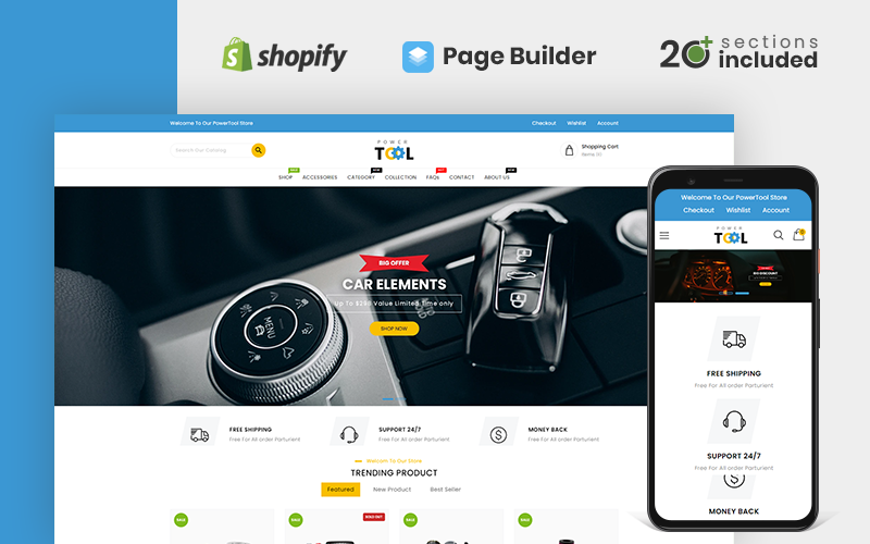 Responsive Power Tools and Accessories Store Shopify #126238