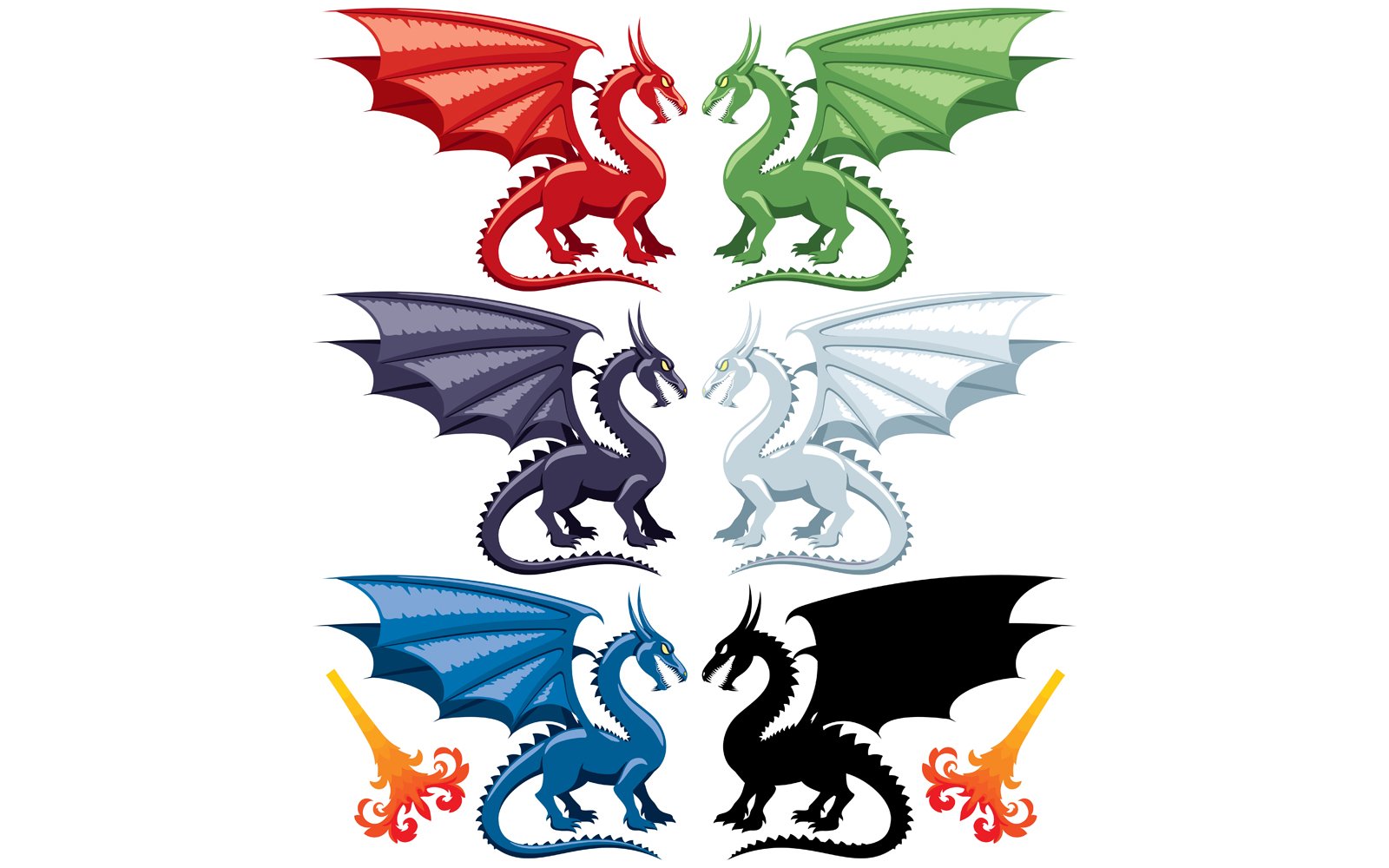 Kit Graphique #126330 Dragon Rouge Divers Modles Web - Logo template Preview