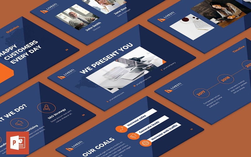 Marketing Agency Presentation PowerPoint template PowerPoint Template