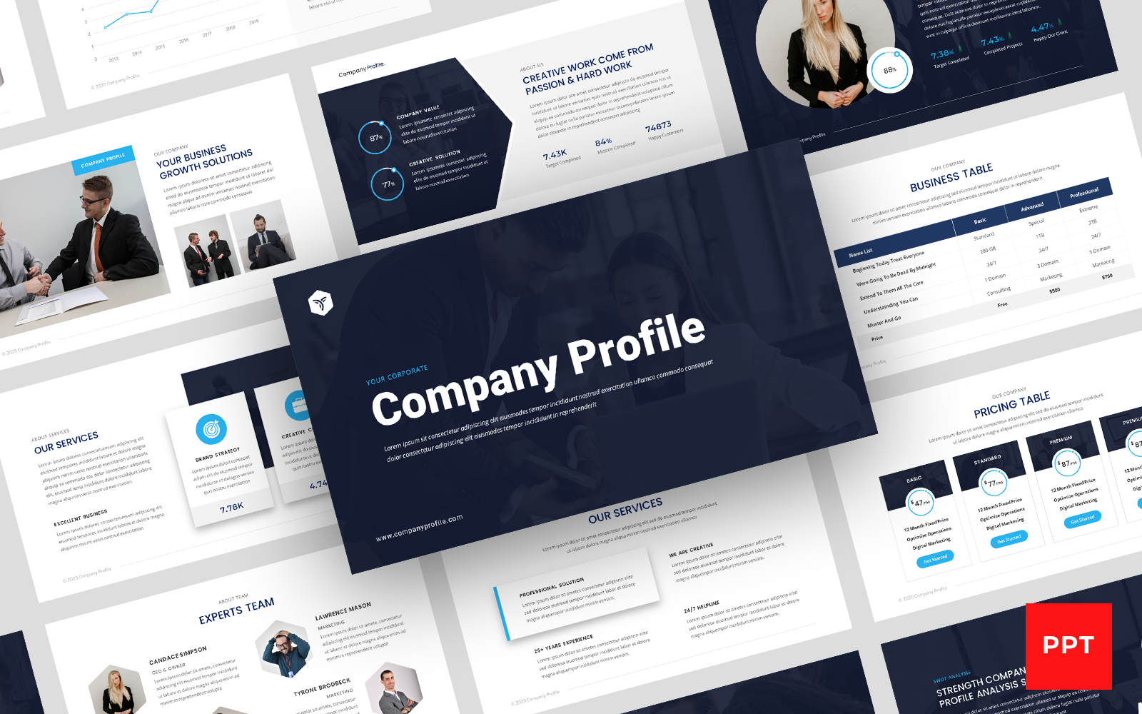 Company Profile Presentation PowerPoint template